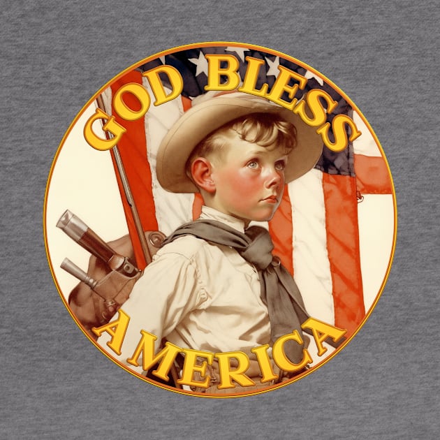 God Bless America with Boy Scout by Mythologica